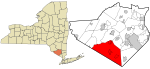 Orange County New York incorporated and unincorporated areas Warwick highlighted